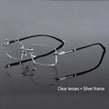 Stylish Diamond-Cut Rimless Reading Glasses — Anti-Blue Light, Anti-Radiation, and Anti-Fatigue Eyewear for Middle-Aged and Elderly Adults