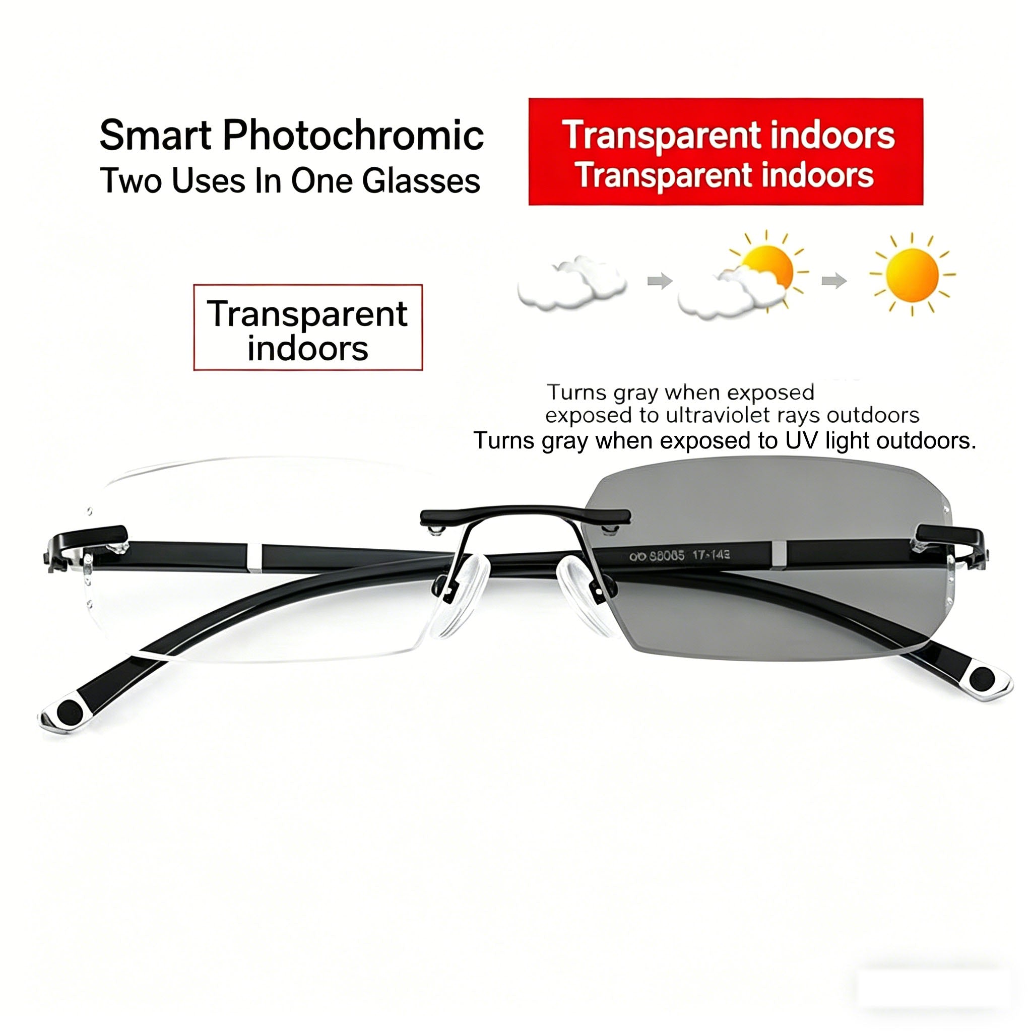 Stylish Diamond-Cut Rimless Reading Glasses — Anti-Blue Light, Anti-Radiation, and Anti-Fatigue Eyewear for Middle-Aged and Elderly Adults