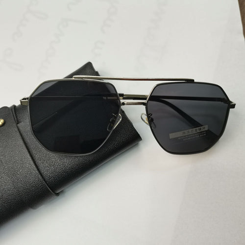 Classic Men's Nylon Polarized Sunglasses with Double Beams for Driving, Pilot UV Protection Goggles