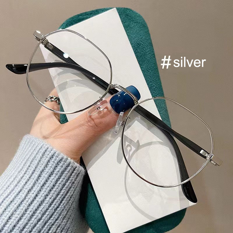 Women's Metal Anti-Blue Light Reading Glasses & Non-Prescription Eyewear — Casual Frames