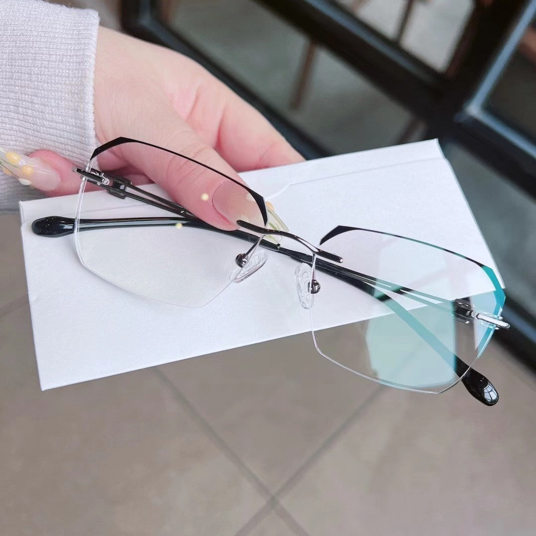 Anti-Blue Light Reading Glasses — Stylish Rimless "No-Makeup Look" Eyewear