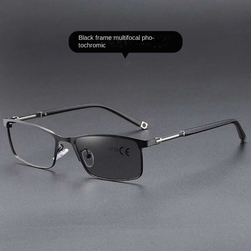 XKROOSM Dual-Zone Reading Glasses – Perfect for Reading & Driving, Blue Light Shield, Auto-Darkening Lenses