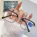 HD Anti-Blue Light Reading Glasses — Stylish Browline Frame, Metal Photochromic Non-Prescription Eyewear